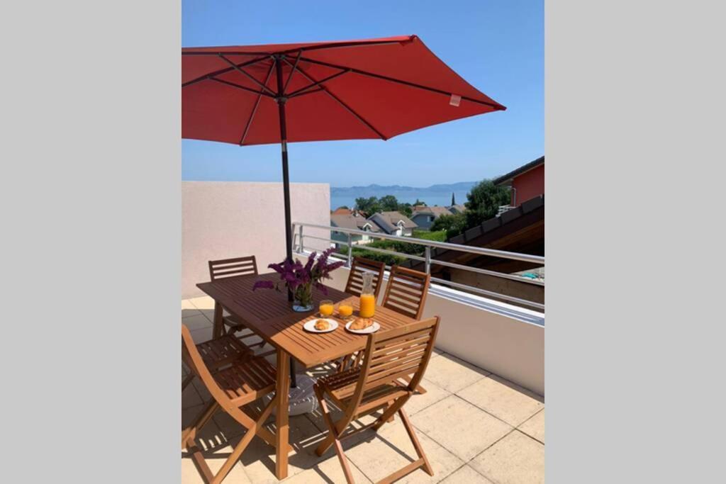 Superbe Appartement Au Calme Avec Vue Sur Le Lac. Évian-les-Bains Zewnętrze zdjęcie