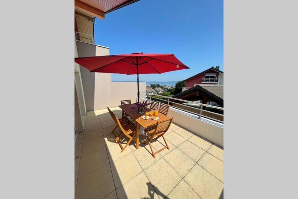 Superbe Appartement Au Calme Avec Vue Sur Le Lac. Évian-les-Bains Zewnętrze zdjęcie